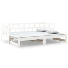 Slaapbank Uitschuifbaar Massief Grenenhout 2X(90X190) Cm 90 x 190 cm Wit