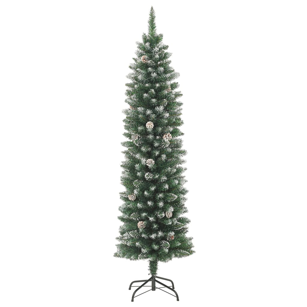Kunstkerstboom Smal Met Standaard 80 Cm Pvc 180 x 48 cm