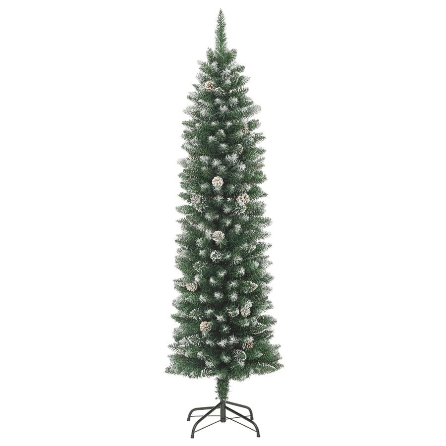 Kunstkerstboom Smal Met Standaard 20 Cm Pvc 210 x 55 cm
