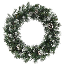 Kerstkrans Met Led-Lampjes 60 Cm Pvc Groen 60 x 60 cm