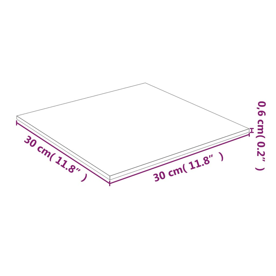 Tafelblad 30X30 Cm Gehard Glas Transparant 30 x 30 cm Doorzichtig