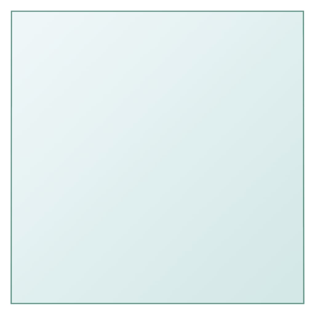 Tafelblad 70X70 Cm 6 Mm Gehard Glas Met Marmeren Design Zwart