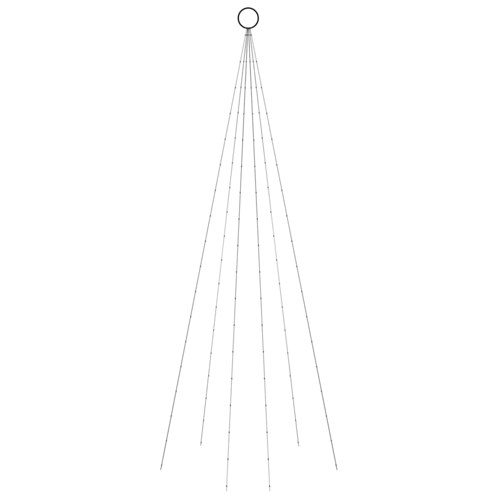 Vlaggenmast Kerstboom 108 Led's Warmwit 180 Cm