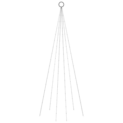 Vlaggenmast Kerstboom 108 Led's Warmwit 180 Cm