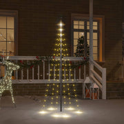 Vlaggenmast kerstboom 108 LED 180 cm warmwit