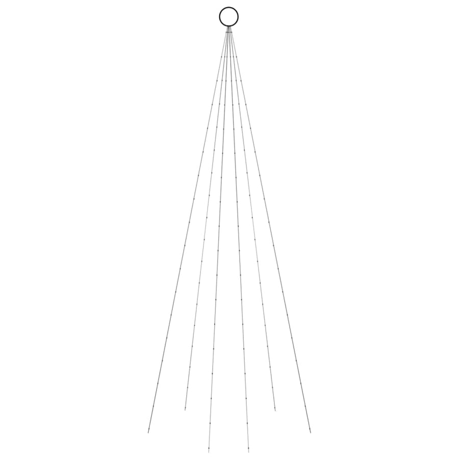 Vlaggenmast Kerstboom 108 Led's Blauw 180 Cm