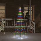 Flagpole Christmas Tree 108 LEDs Multicolour 180 cm