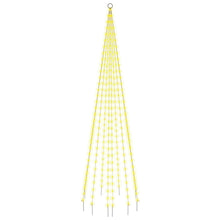 Vlaggenmast kerstboom 310 LED's warmwit 300 cm