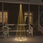 Vlaggenmast Kerstboom 310 Led's Warmwit 300 Cm