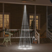 LED Kerstboom mast 300 cm koudwit 310 LEDs