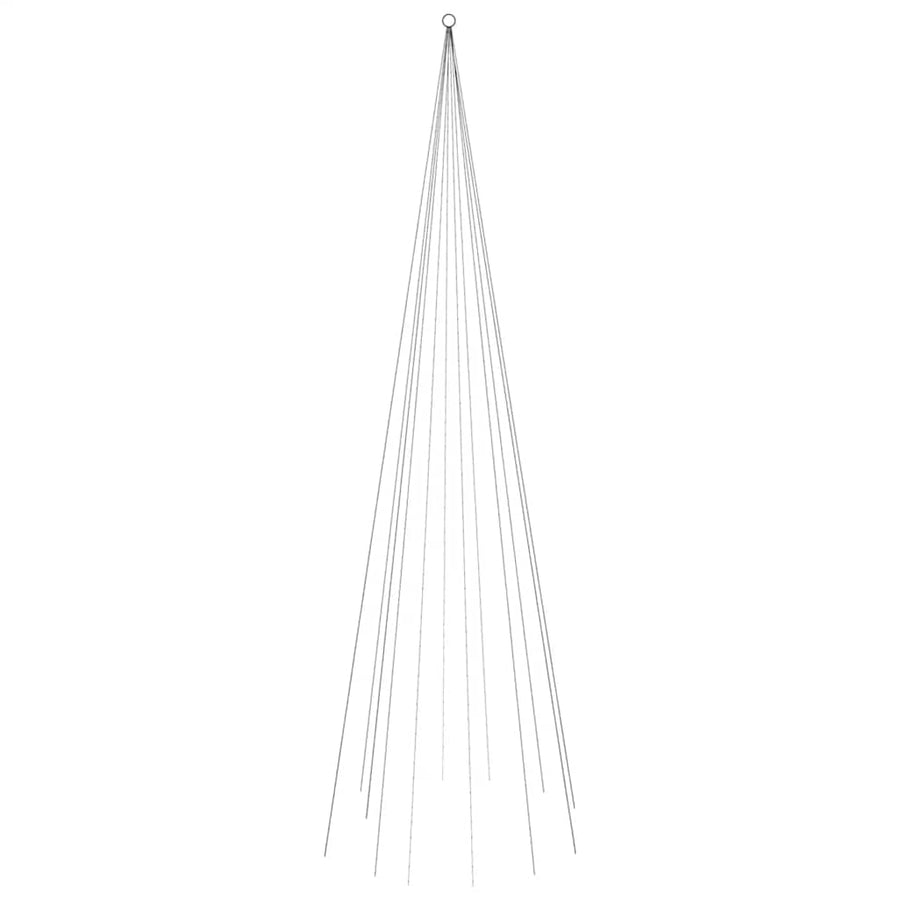 Vlaggenmast kerstboom 732 LED's warmwit 500 cm