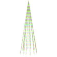 Vlaggenmast kerstboom 732 LED's meerkleurig 500 cm