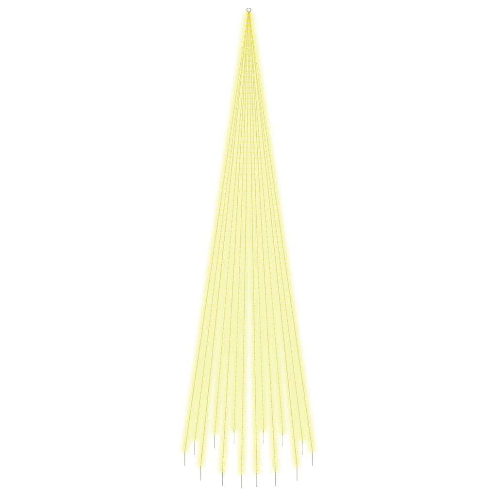 Vlaggenmast kerstboom 1134 LED's warmwit 800 cm
