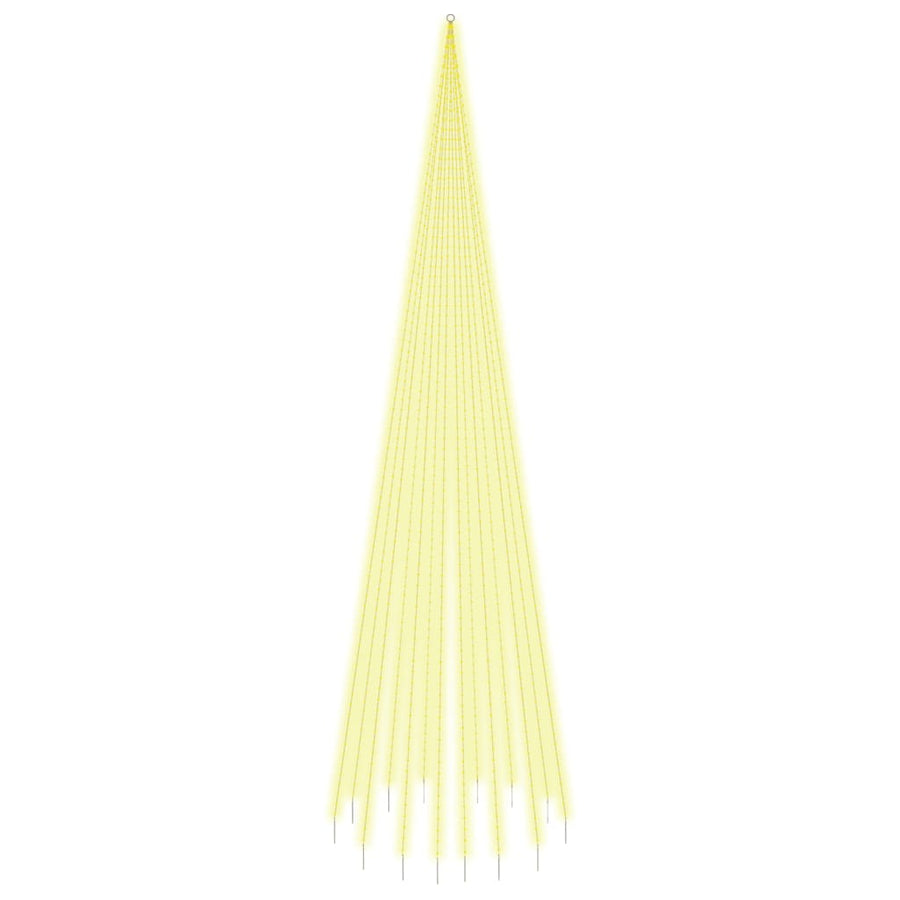 Vlaggenmast kerstboom 1134 LED's warmwit 800 cm