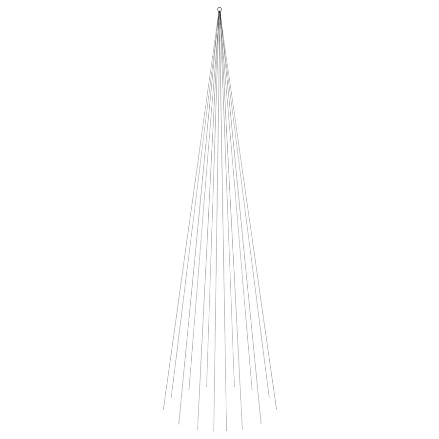 Vlaggenmast kerstboom 1134 LED's koudwit 800 cm