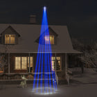 Vlaggenmast Kerstboom 1134 Led's Blauw 800 Cm