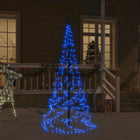 Vlaggenmast Kerstboom 200 Led's Blauw 180 Cm