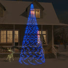 Kerstboom Voor Vlaggenmast 1400 Led's Blauw 500 Cm