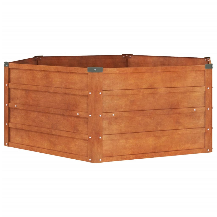 Plantenbak Verhoogd 129X129X45 Cm Cortenstaal Roestig