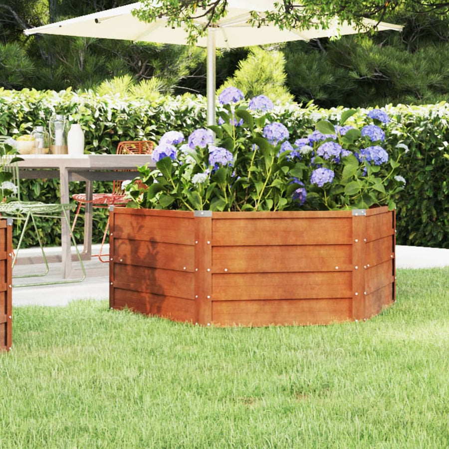 Plantenbak Verhoogd 129X129X45 Cm Cortenstaal Roestig