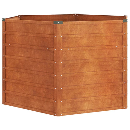 Plantenbak Verhoogd 129X129X77 Cm Cortenstaal Roestig
