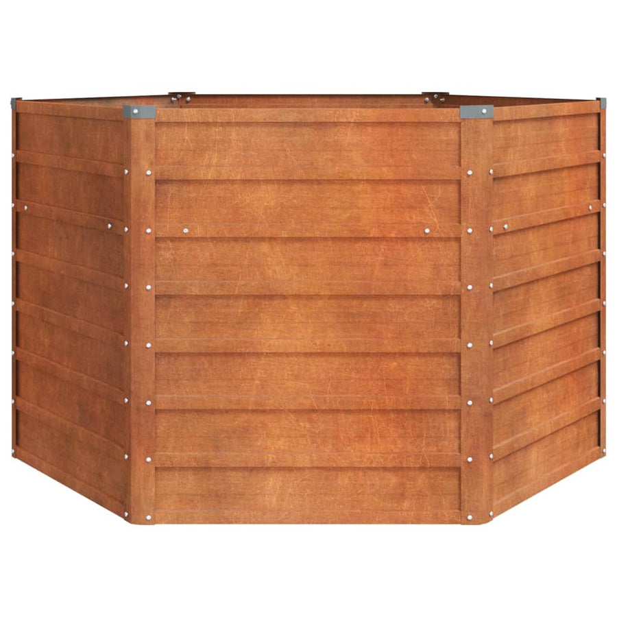 Plantenbak Verhoogd 129X129X77 Cm Cortenstaal Roestig