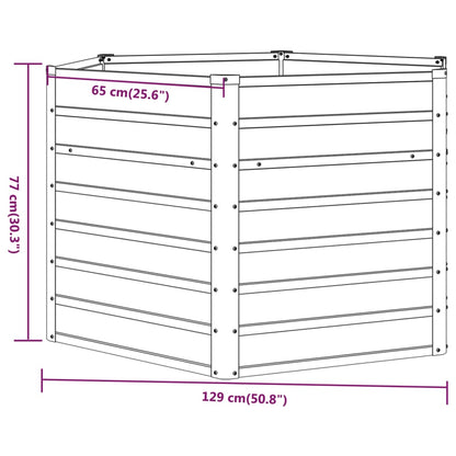 Plantenbak Verhoogd 129X129X77 Cm Cortenstaal Roestig