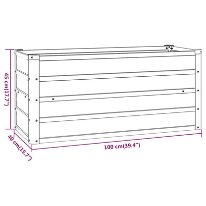 Plantenbak Verhoogd 100X40X45 Cm Cortenstaal Roestig