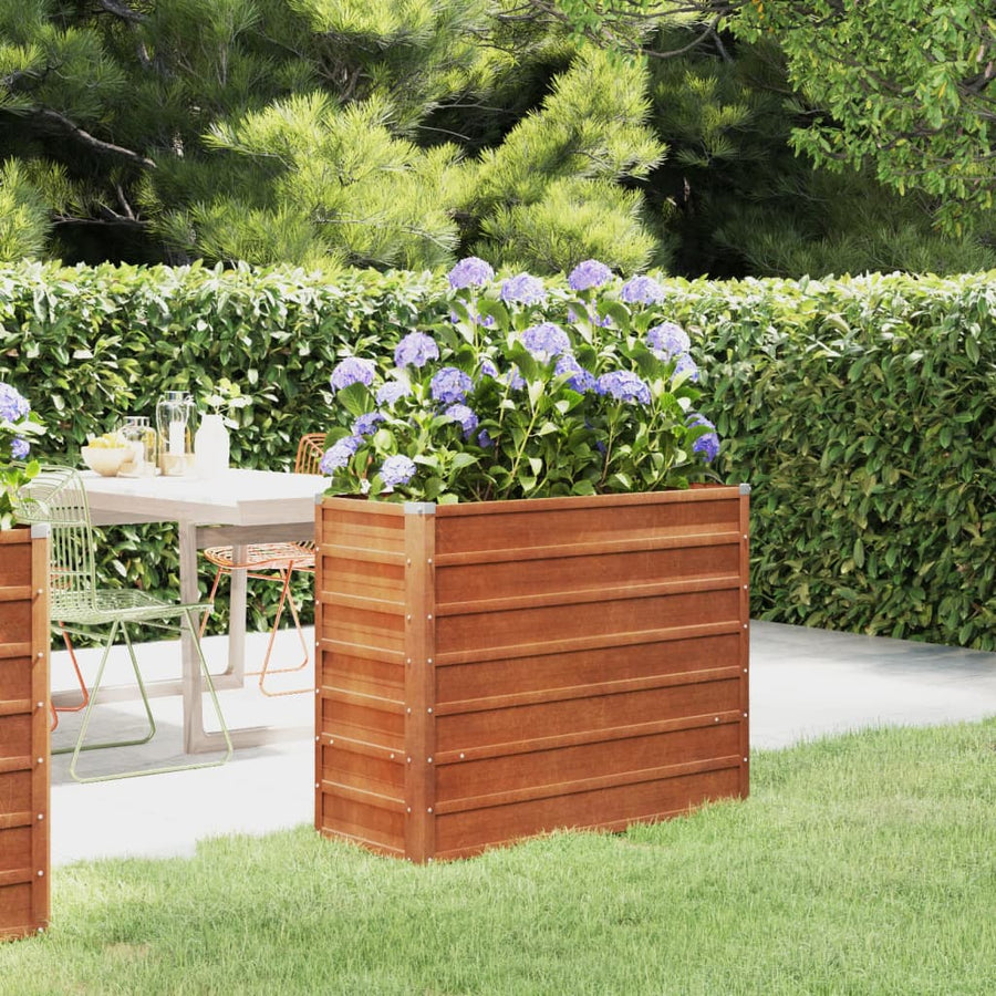 Plantenbak Verhoogd 100X40X77 Cm Cortenstaal Roestig