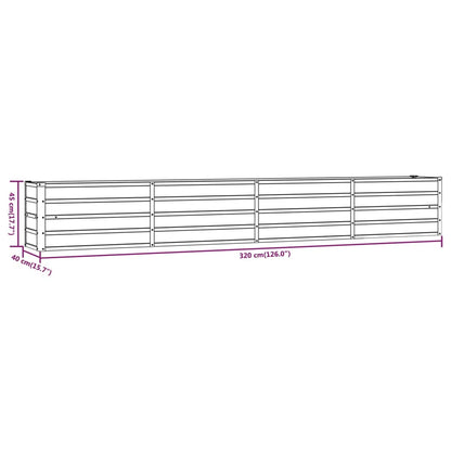 Plantenbak Verhoogd 320X40X45 Cm Cortenstaal Roestig