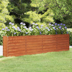 Raised planter 320x40x77 cm corten steel rusty