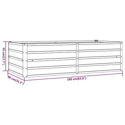 Plantenbak Verhoogd 160X80X45 Cm Cortenstaal Roestig