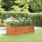 Raised planter 160x80x45 cm corten steel rusty
