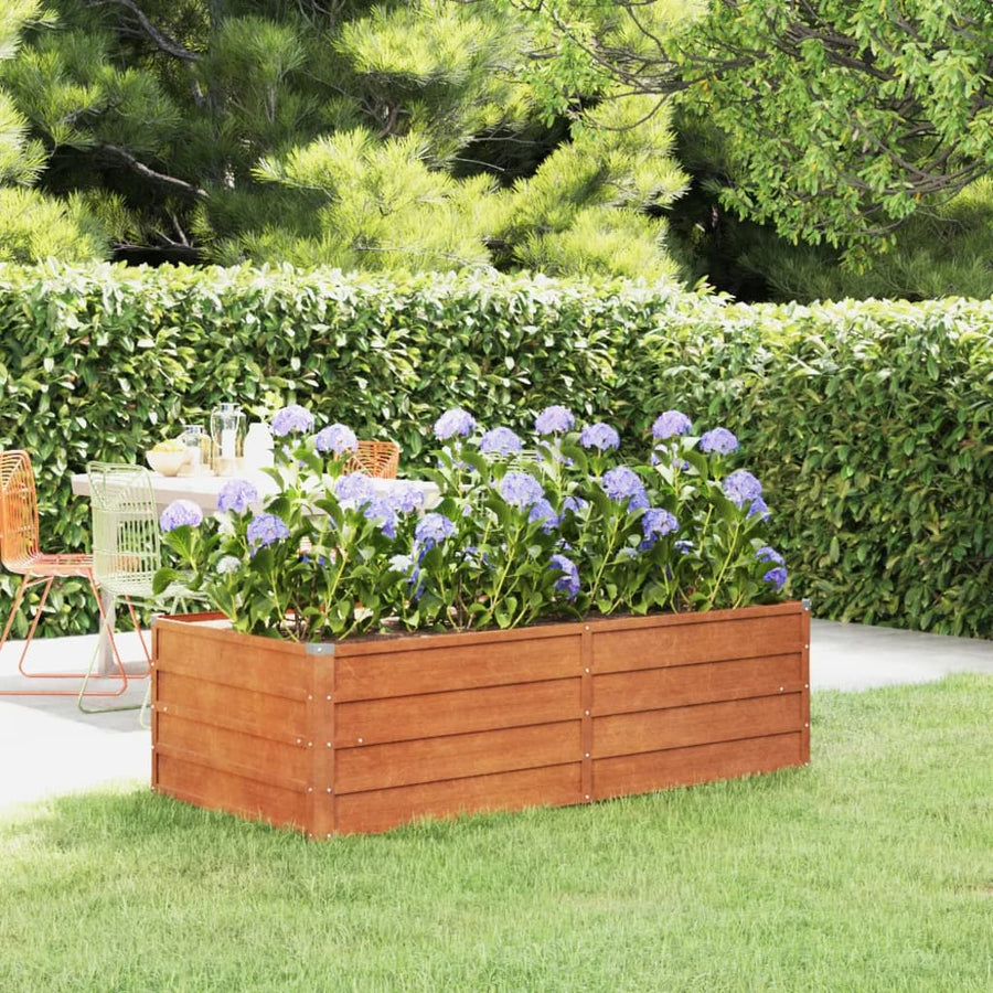 Plantenbak Verhoogd 160X80X45 Cm Cortenstaal Roestig