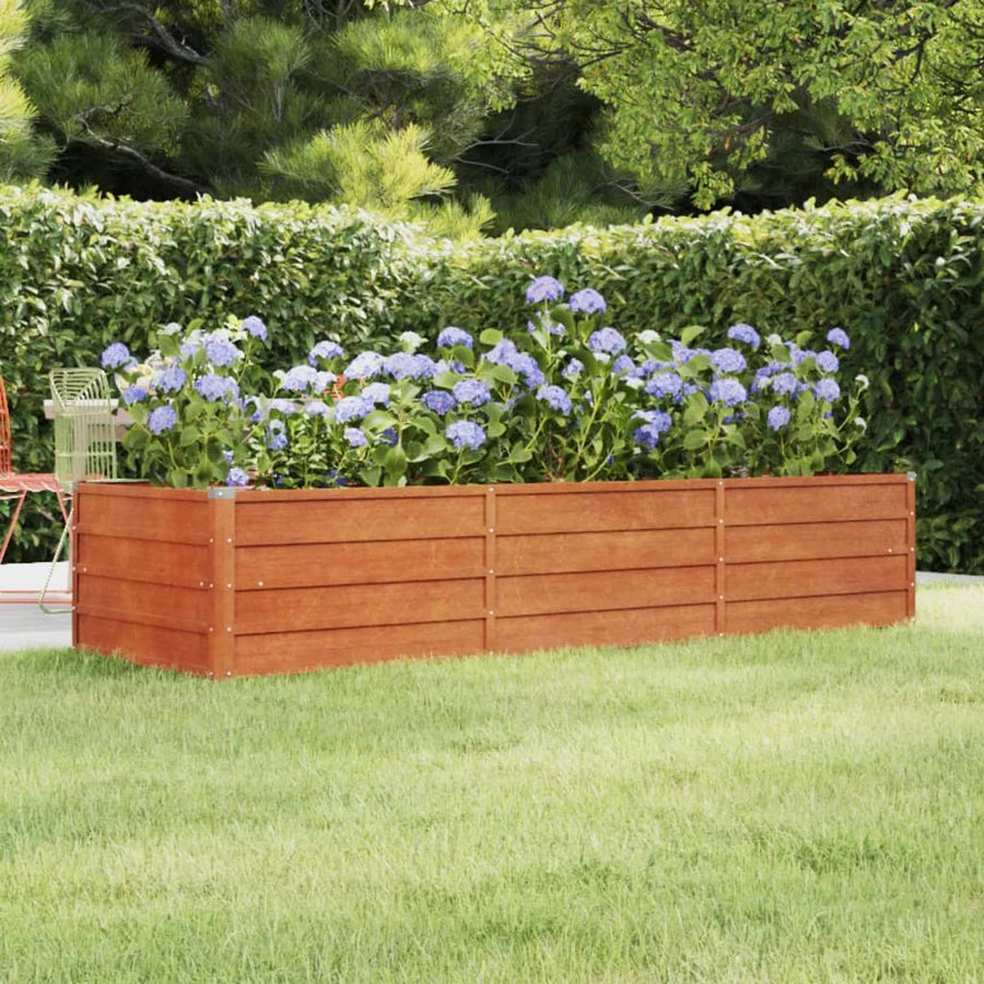 Plantenbak Verhoogd 240X80X45 Cm Cortenstaal Roestig