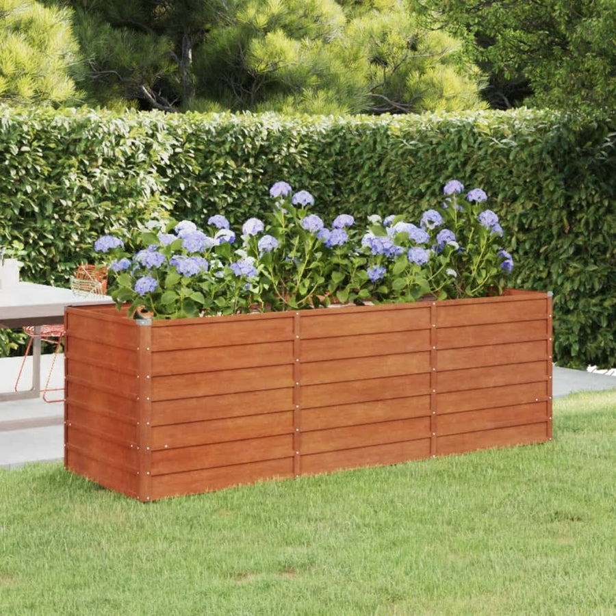 Plantenbak Verhoogd 240X80X77 Cm Cortenstaal Roestig