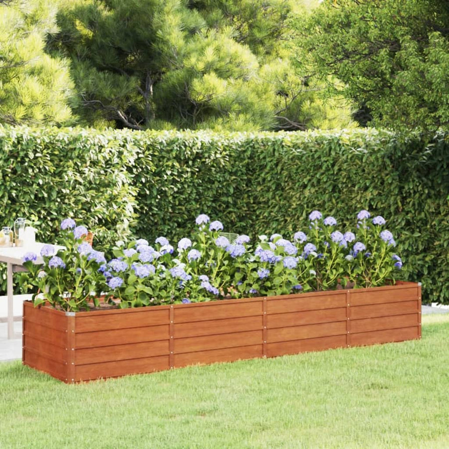 Plantenbak Verhoogd 320X80X45 Cm Cortenstaal Roestig