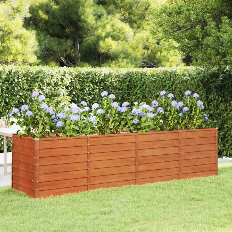 Plantenbak Verhoogd 320X80X77 Cm Cortenstaal Roestig