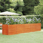 Raised planter 400x80x77 cm corten steel rusty
