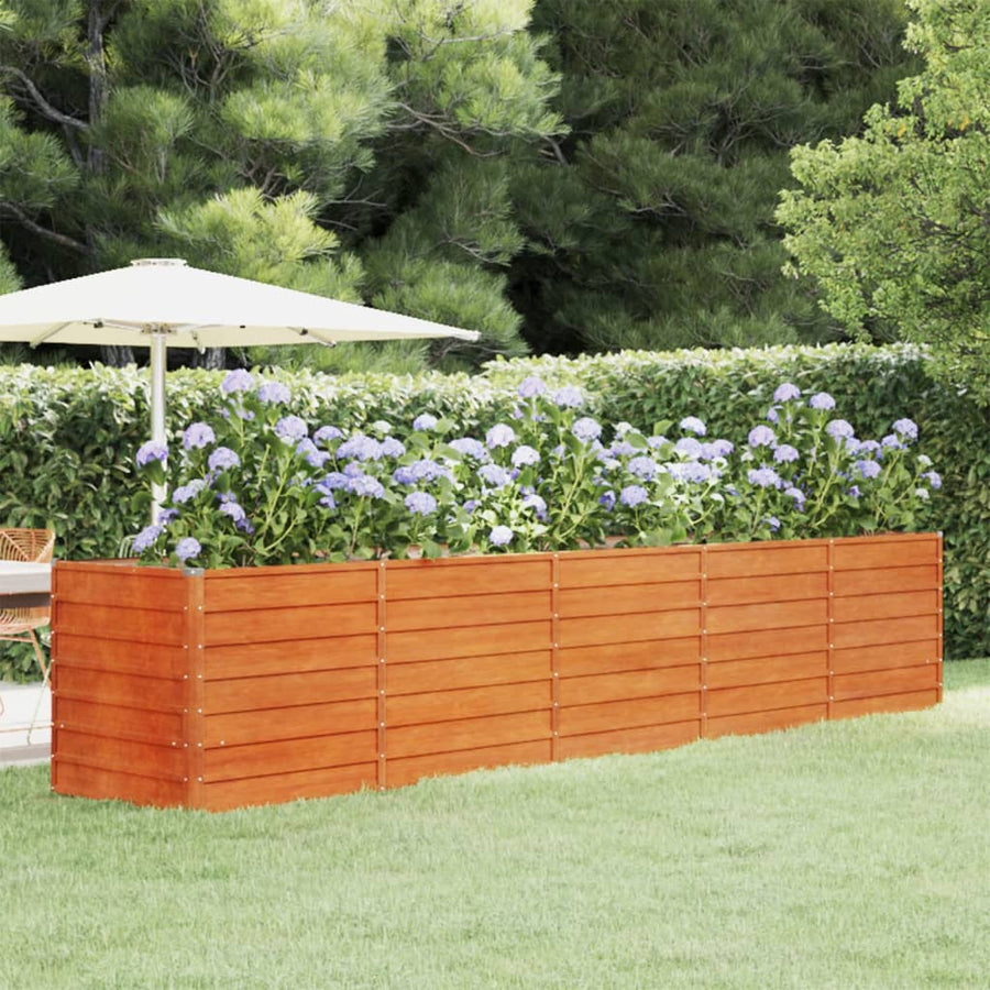 Plantenbak Verhoogd 400X80X77 Cm Cortenstaal Roestig