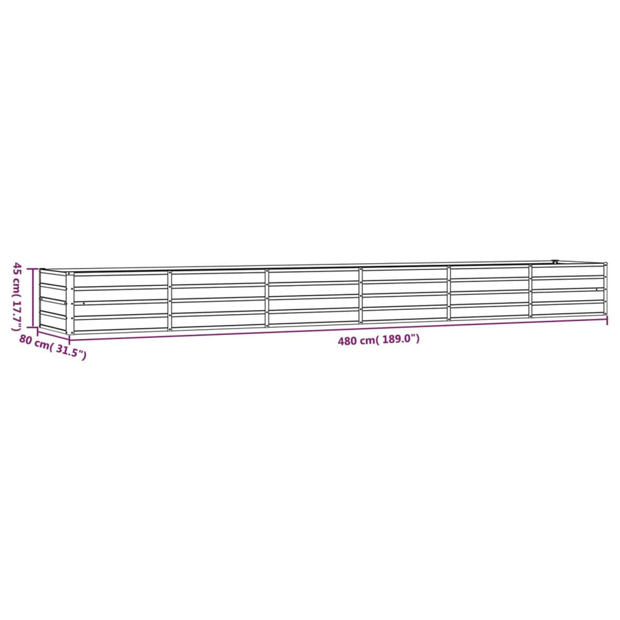 Plantenbak Verhoogd 480X80X45 Cm Cortenstaal Roestig