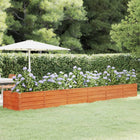 Raised planter 480x80x45 cm corten steel rusty
