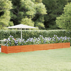 Raised planter 600x80x45 cm corten steel rusty