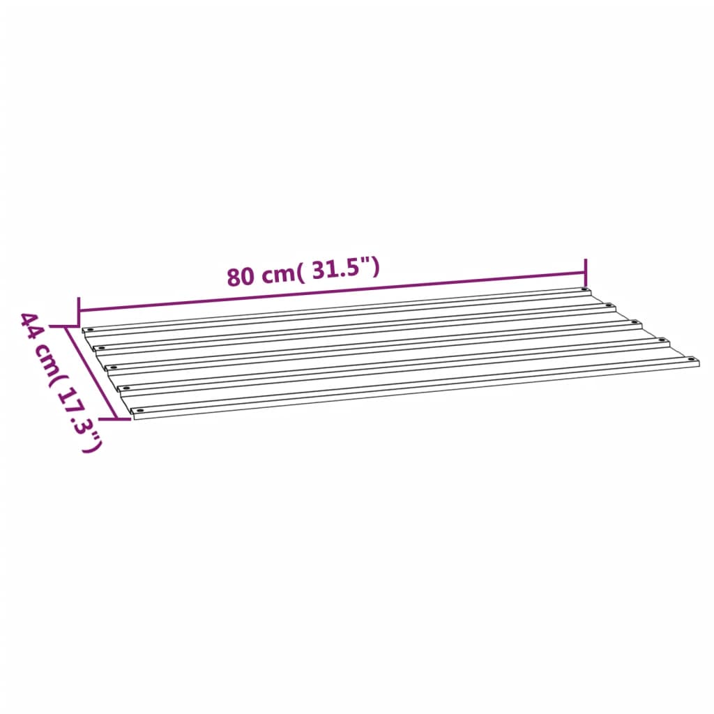 Dakpanelen 12 St 80X44 Cm Cortenstaal Roestig 80 x 44 cm