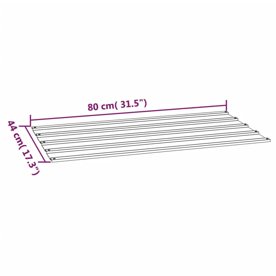 Dakpanelen 12 St 80X44 Cm Cortenstaal Roestig 80 x 44 cm