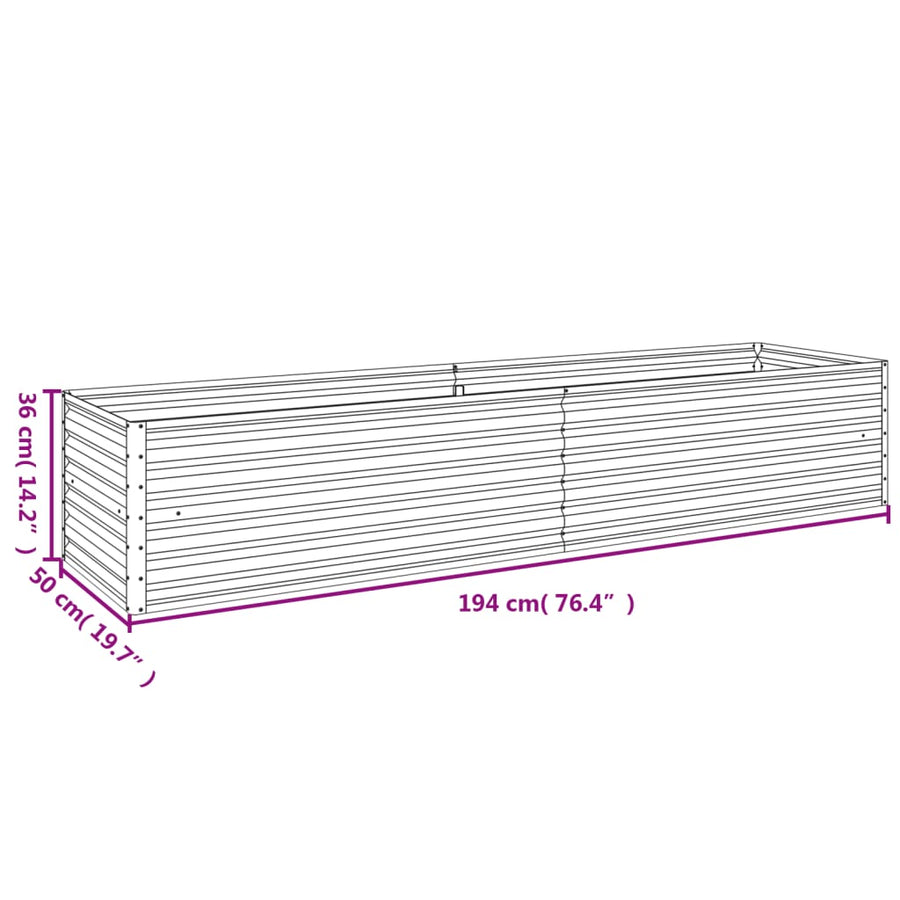 Plantenbak Verhoogd 194X50X36 Cm Cortenstaal