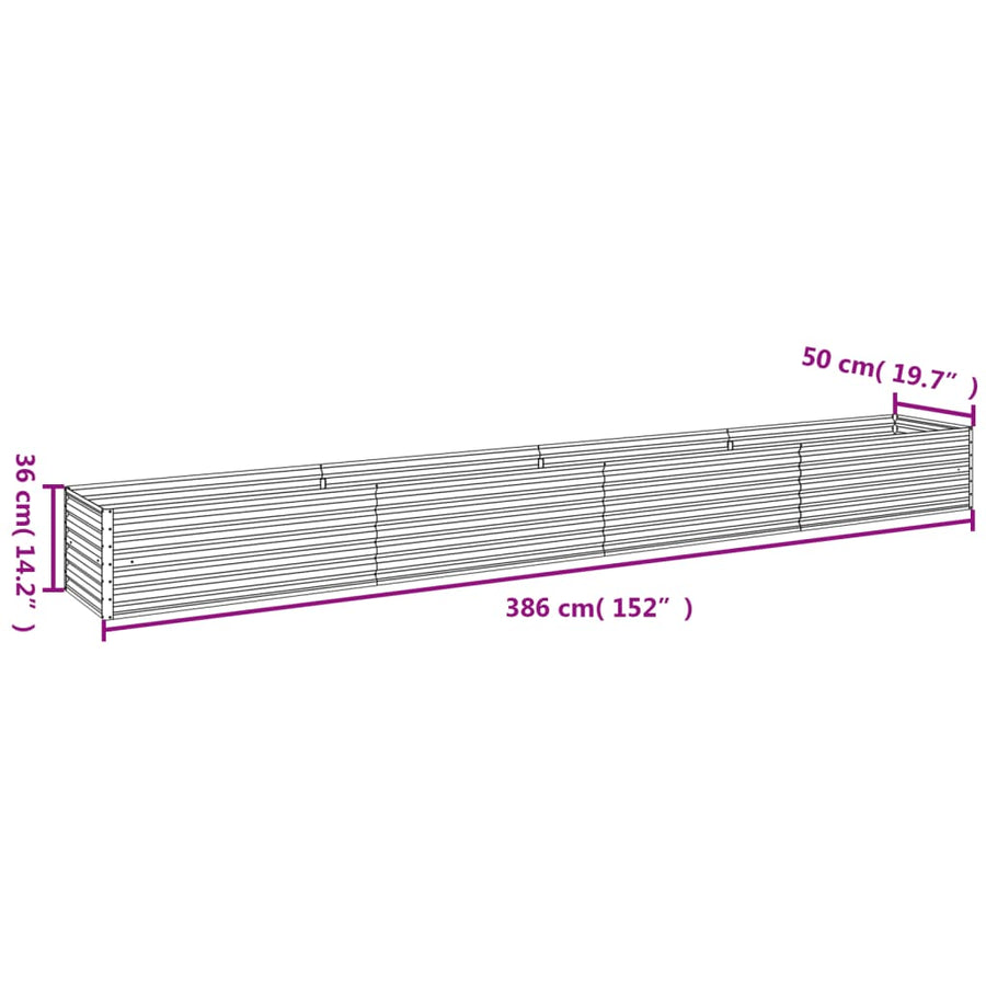 Plantenbak Verhoogd 386X50X36 Cm Cortenstaal