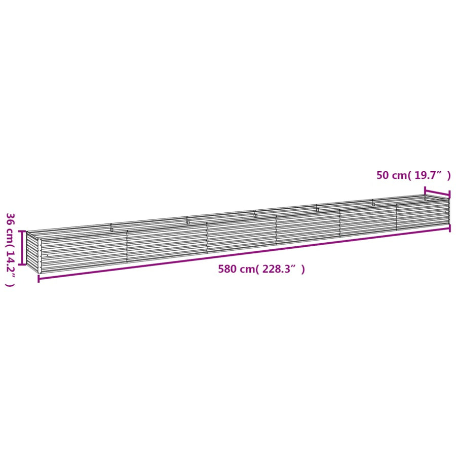 Plantenbak Verhoogd Cortenstaal 580 x 50 x 36 cm