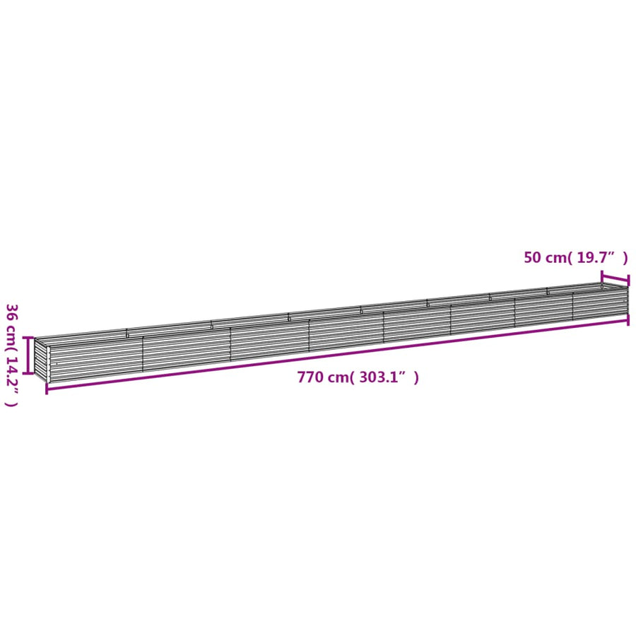 Plantenbak Verhoogd 770X50X36 Cm Cortenstaal