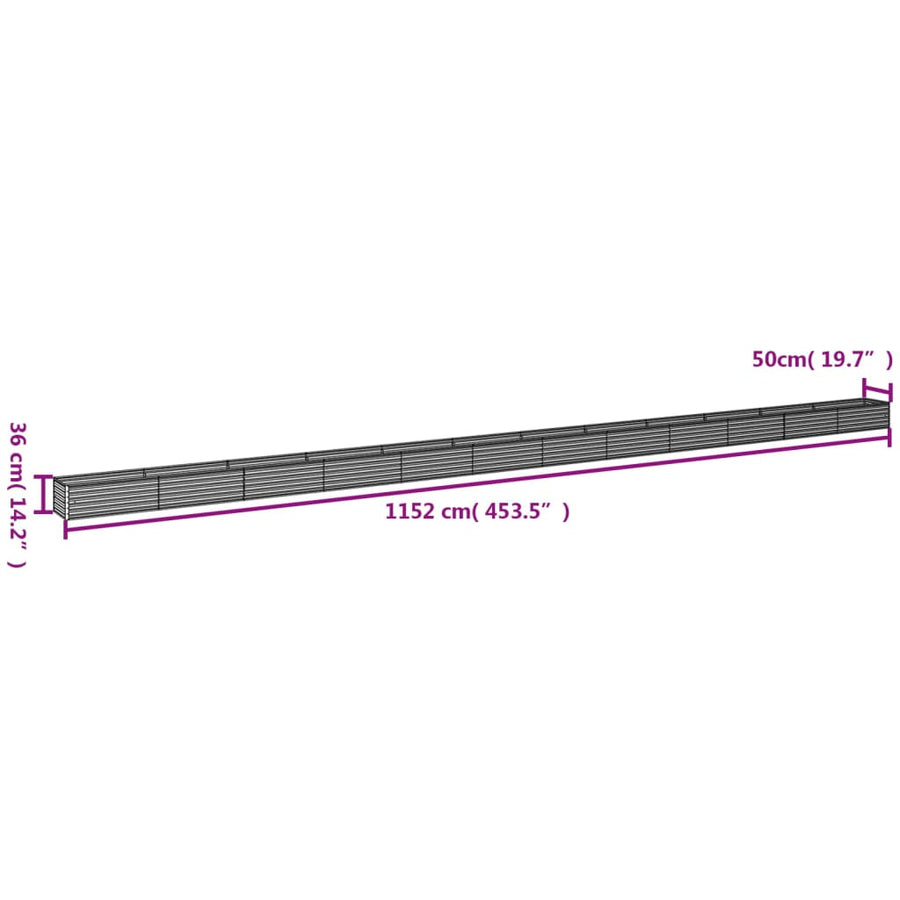 Plantenbak Verhoogd 1152X50X36 Cm Cortenstaal